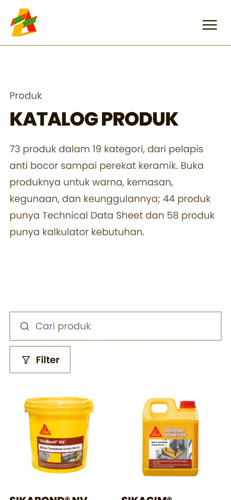 PT JAMS — Produk