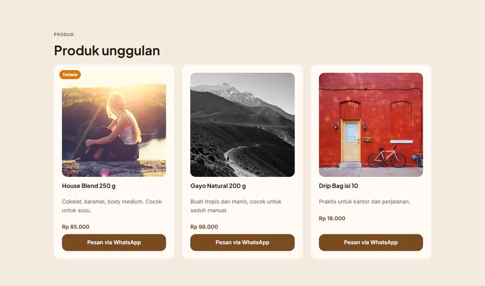 Products and prices