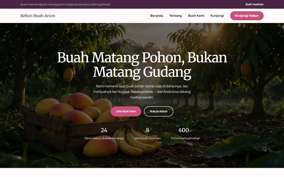 Template sebelum diubah