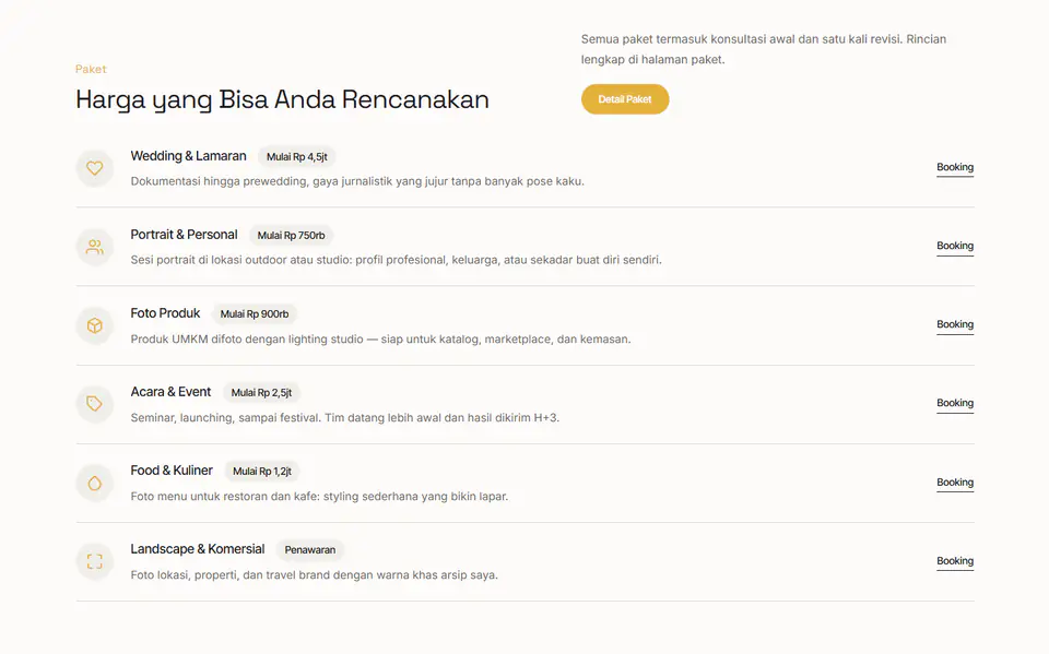 Paket dan harga