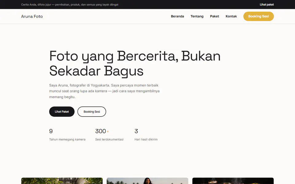 Template sebelum diubah