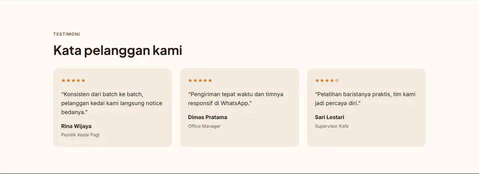 Ulasan pelanggan