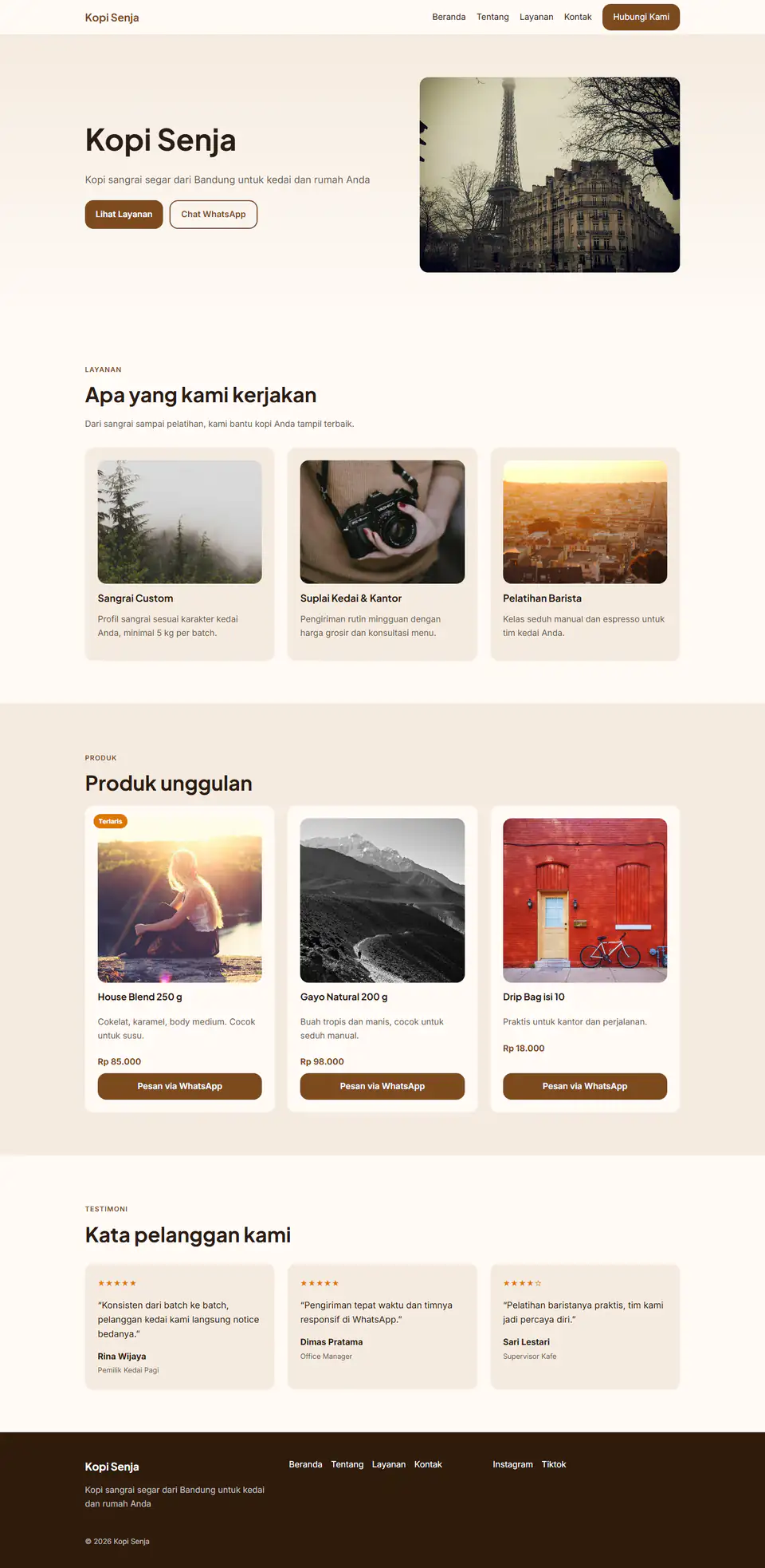 Halaman lengkap Profil UMKM