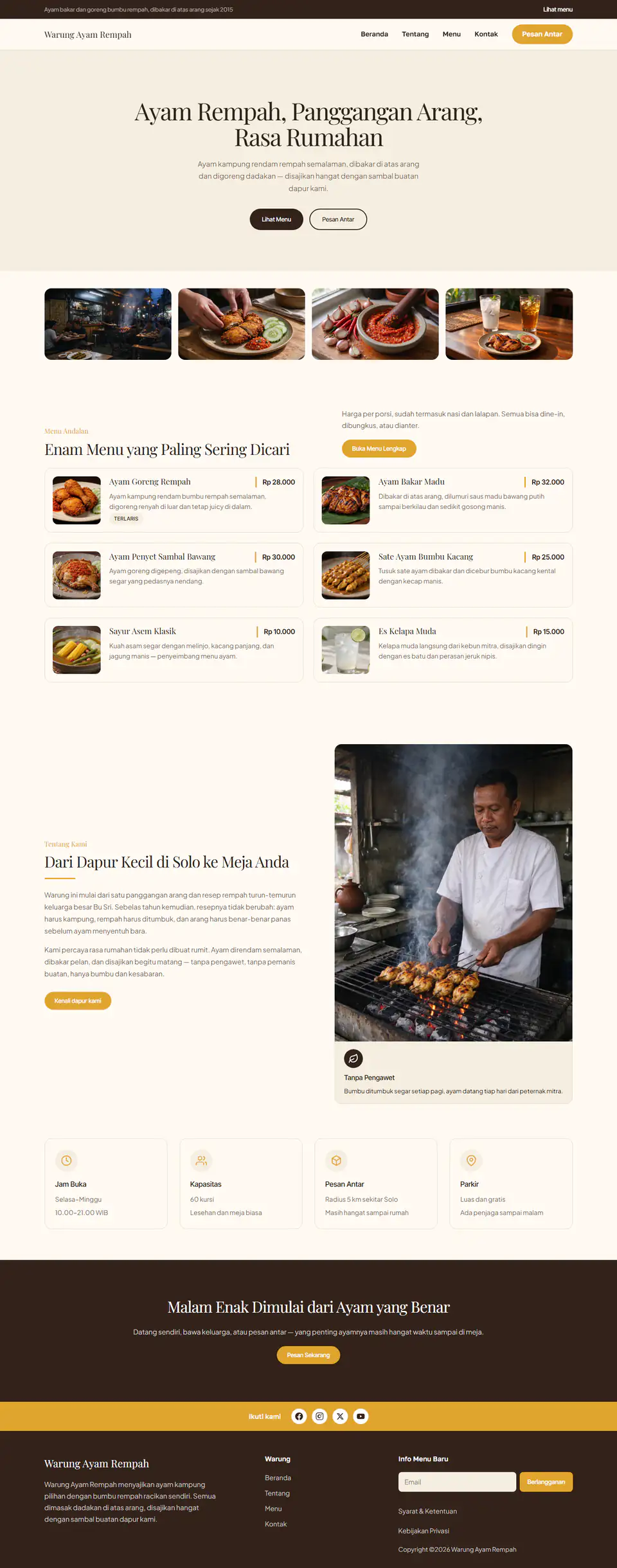 Halaman lengkap Resto Ayam